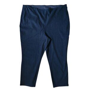 Belle by Kim Gravel Size 22W Black Flexibelle Hollywood Waist Crop Pants Pull On